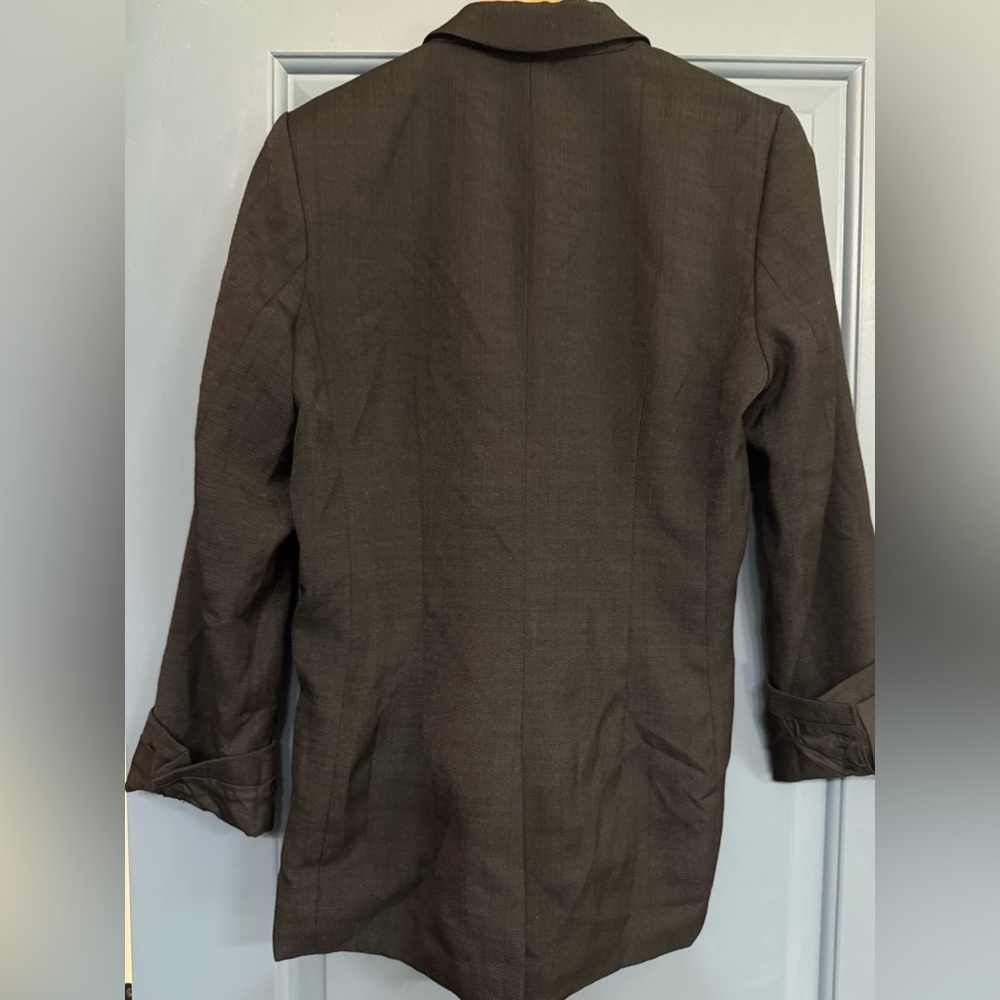 H&M Tailored Brown Blazer Single Button Workwear Minimalist Size 10 - Picture 5 of 7